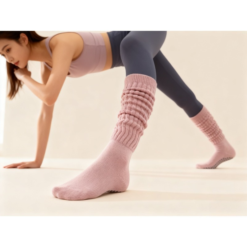 Youtube Yoga Pilates - Damskie bawełniane skarpety do pilatesu z