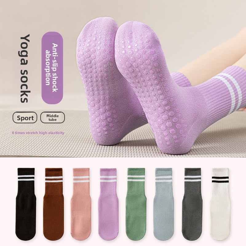 Yoga Pilates Girl - Damskie skarpetki do połowy łydki z